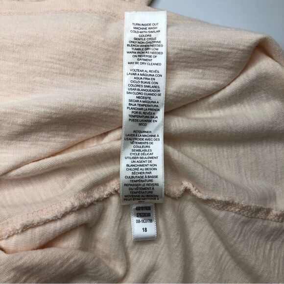 Chicos Pull-over Tunic Top High-low Hem Soft Peach Size 18 - Picture 8 of 12